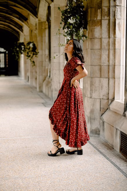 Vestido Floral Vermelho